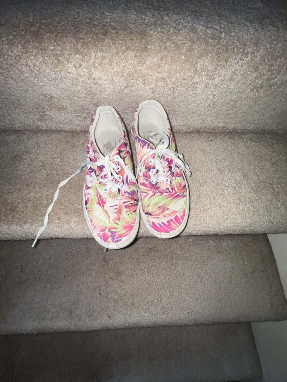 Vans Women Doheny Platform Sneakers Paradise Tropical Floral Lace Up Size 7.5